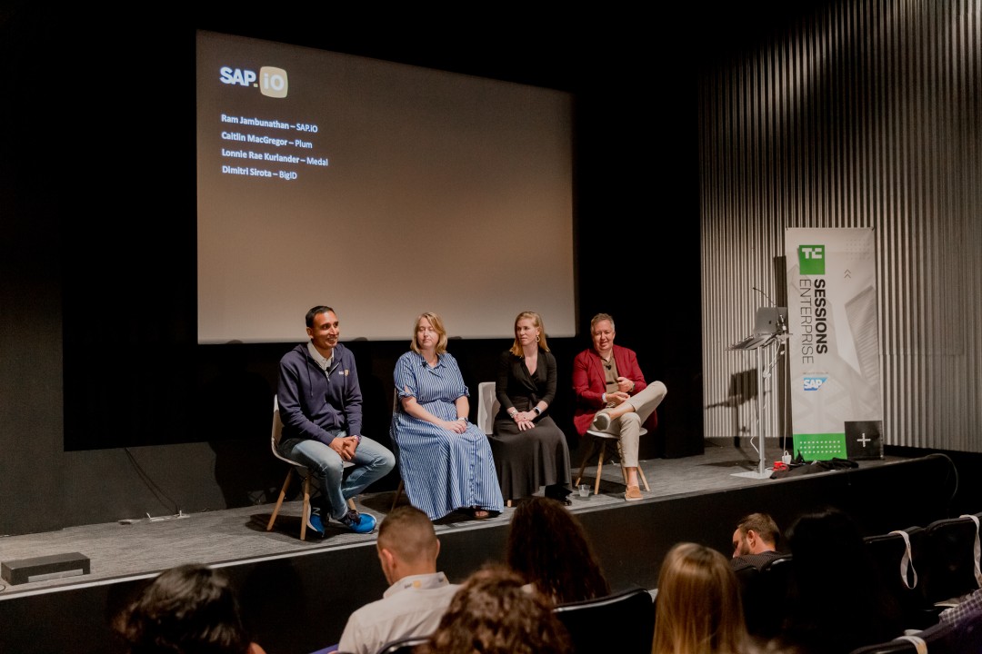 Panel of speakers at Tech Crunch